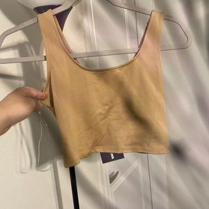 Crop tee and skirt set in nude size medium